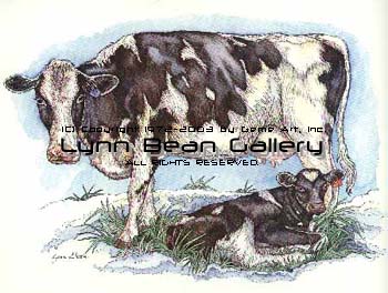 Holstein Cow and Calf.