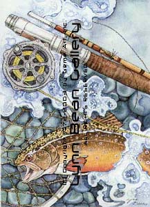 Brook Trout with Net and Rod.