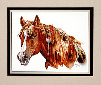 COPPER WHITE BLAZE QUARTERHORSE 5x7.