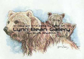 Grizzly Bear with Young.